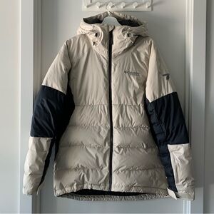 Columbia Tan and Black Omni-Heat Jacket